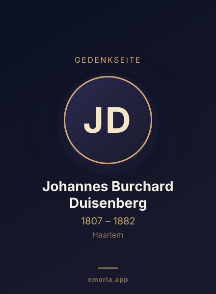 Gedenkportrait von Johannes Burchard Duisenberg