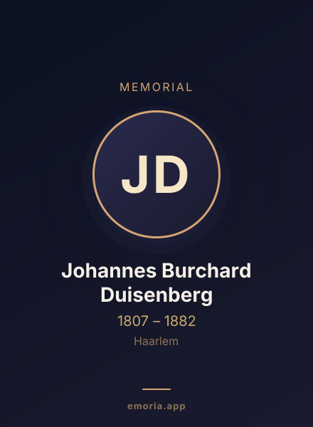 Memorial portrait of Johannes Burchard Duisenberg