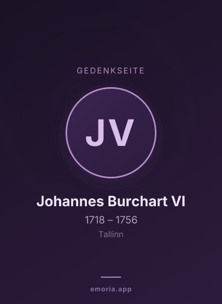 Gedenkportrait von Johannes Burchart VI