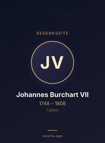 Gedenkportrait von Johannes Burchart VII