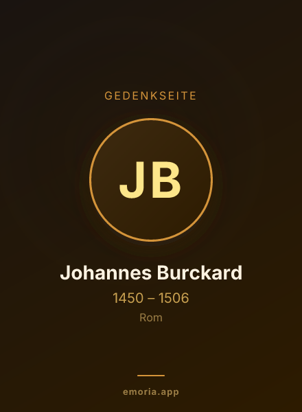 Gedenkportrait von Johannes Burckard