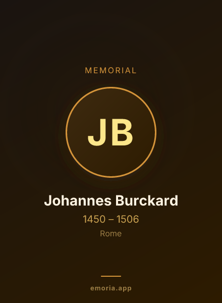 Memorial portrait of Johannes Burckard