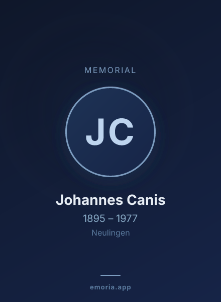 Memorial portrait of Johannes Canis