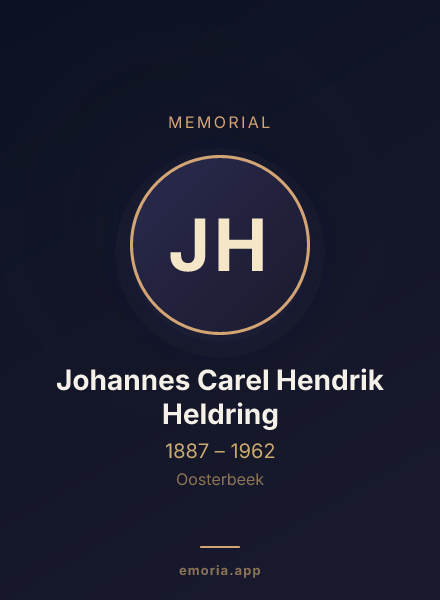 Memorial portrait of Johannes Carel Hendrik Heldring