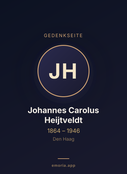 Gedenkportrait von Johannes Carolus Heijtveldt