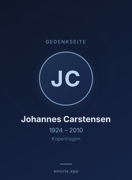 Gedenkportrait von Johannes Carstensen