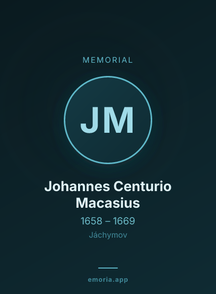 Memorial portrait of Johannes Centurio Macasius