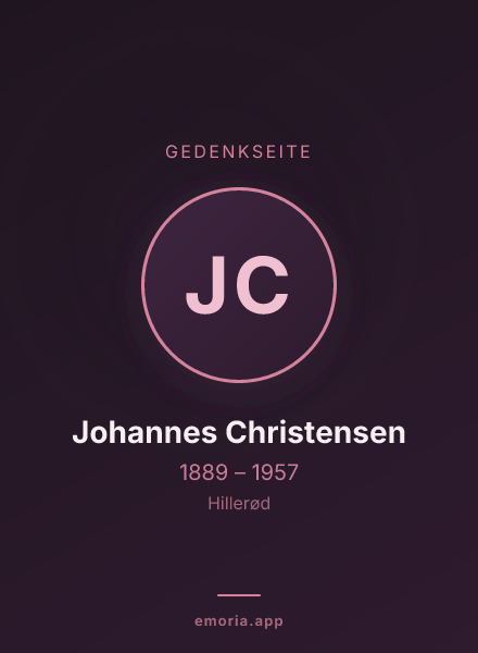 Gedenkportrait von Johannes Christensen