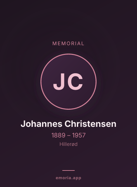 Memorial portrait of Johannes Christensen
