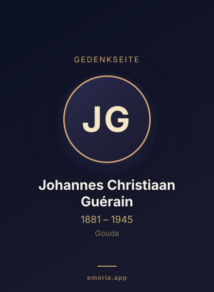 Gedenkportrait von Johannes Christiaan Guérain