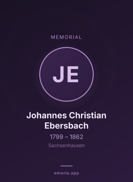 Memorial portrait of Johannes Christian Ebersbach