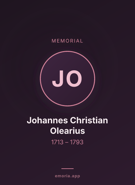 Memorial portrait of Johannes Christian Olearius