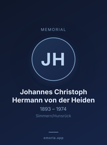 Memorial portrait of Johannes Christoph Hermann von der Heiden