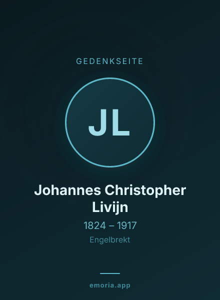 Gedenkportrait von Johannes Christopher Livijn