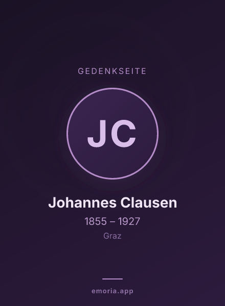Gedenkportrait von Johannes Clausen