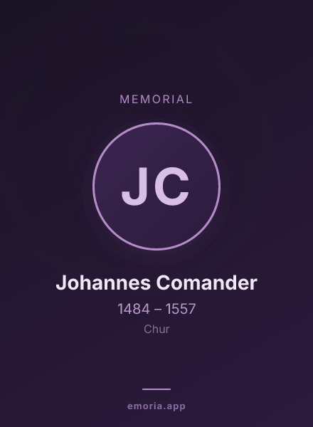 Memorial portrait of Johannes Comander