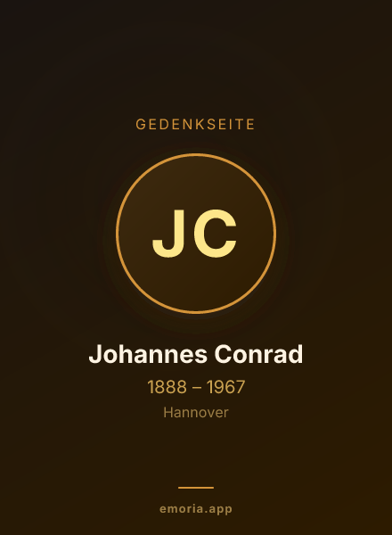 Gedenkportrait von Johannes Conrad