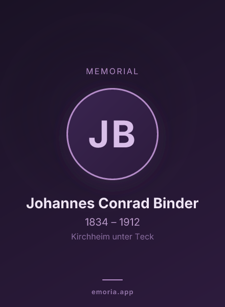 Memorial portrait of Johannes Conrad Binder