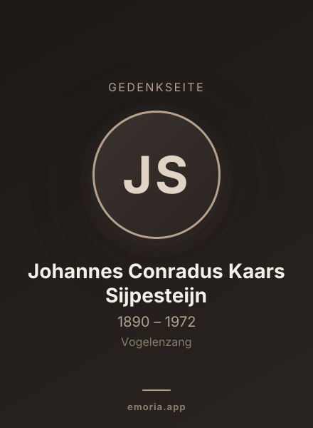 Gedenkportrait von Johannes Conradus Kaars Sijpesteijn