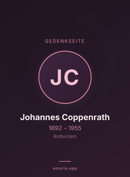 Gedenkportrait von Johannes Coppenrath