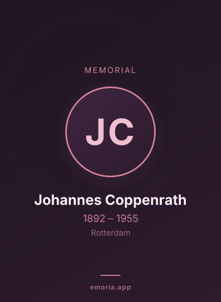 Memorial portrait of Johannes Coppenrath