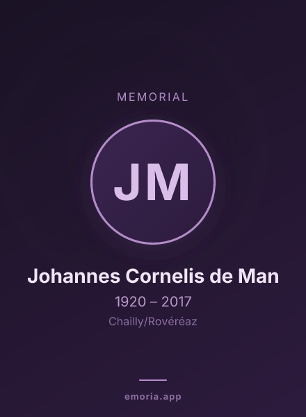 Memorial portrait of Johannes Cornelis de Man