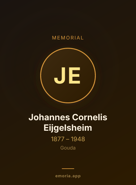 Memorial portrait of Johannes Cornelis Eijgelsheim