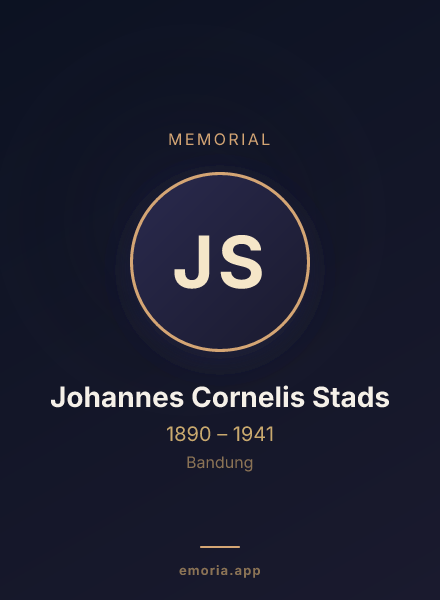 Memorial portrait of Johannes Cornelis Stads
