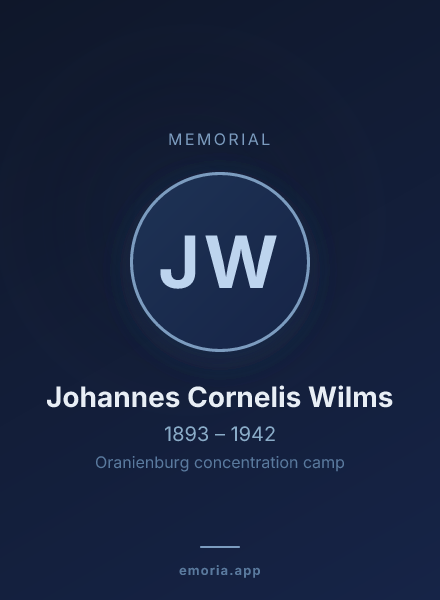 Memorial portrait of Johannes Cornelis Wilms