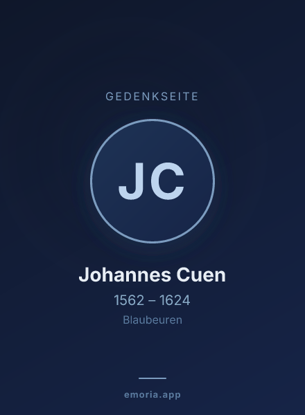 Gedenkportrait von Johannes Cuen
