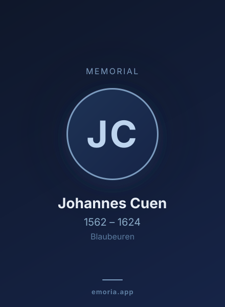 Memorial portrait of Johannes Cuen