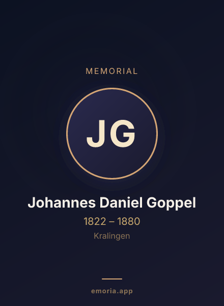 Memorial portrait of Johannes Daniel Goppel