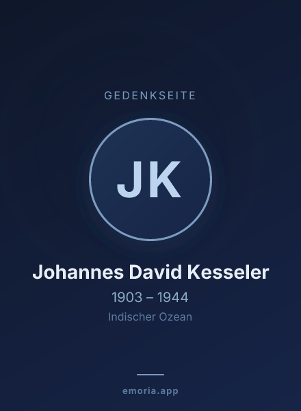 Gedenkportrait von Johannes David Kesseler
