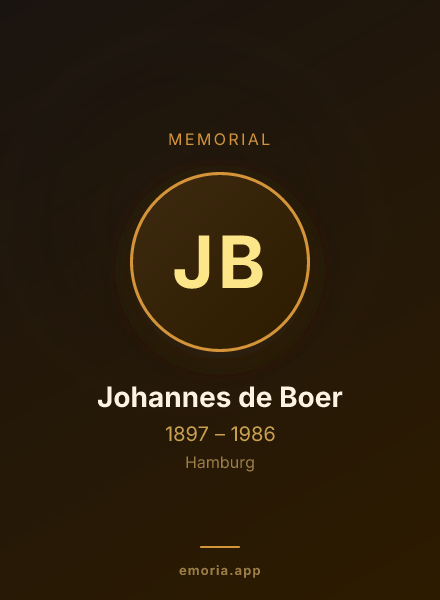 Memorial portrait of Johannes de Boer