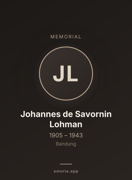 Memorial portrait of Johannes de Savornin Lohman