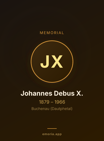 Memorial portrait of Johannes Debus X.