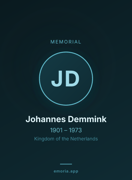 Memorial portrait of Johannes Demmink