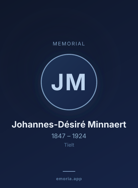 Memorial portrait of Johannes-Désiré Minnaert
