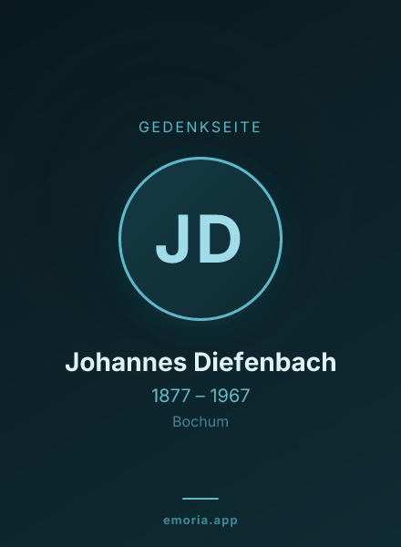 Gedenkportrait von Johannes Diefenbach