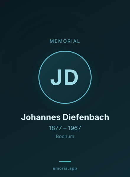 Memorial portrait of Johannes Diefenbach