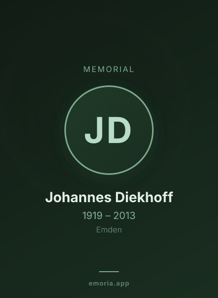 Memorial portrait of Johannes Diekhoff