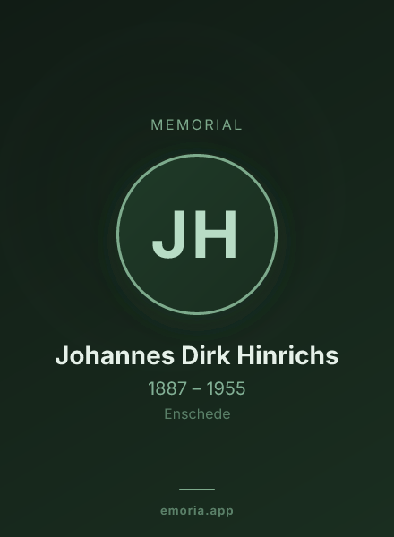 Memorial portrait of Johannes Dirk Hinrichs