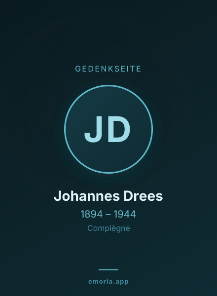 Gedenkportrait von Johannes Drees