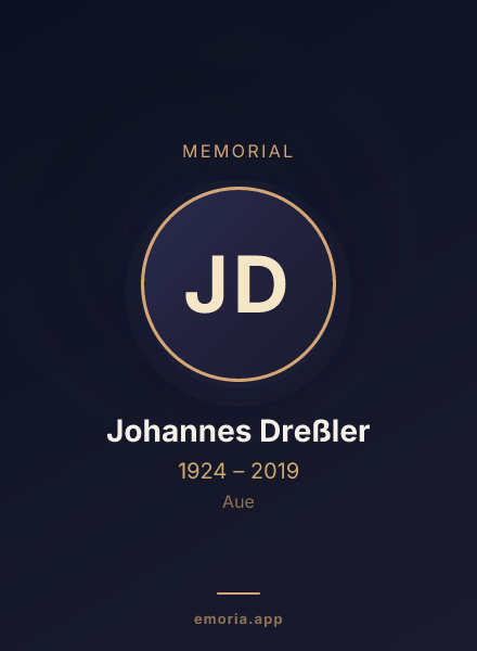 Memorial portrait of Johannes Dreßler