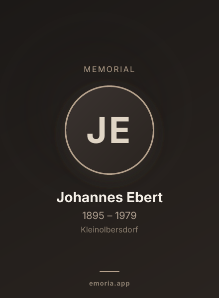 Memorial portrait of Johannes Ebert