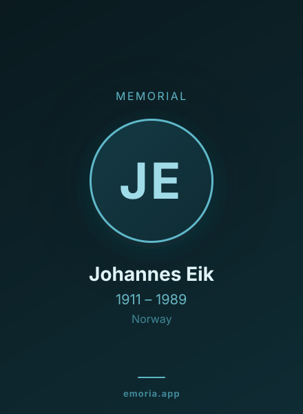 Memorial portrait of Johannes Eik