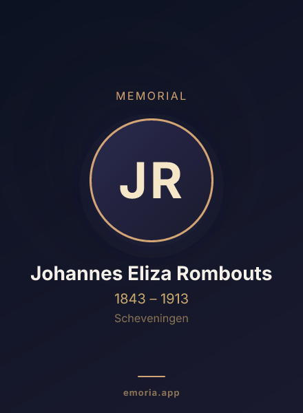 Memorial portrait of Johannes Eliza Rombouts