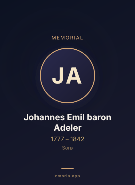 Memorial portrait of Johannes Emil baron Adeler