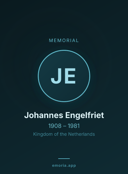 Memorial portrait of Johannes Engelfriet