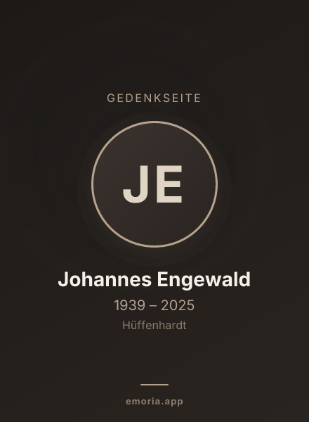 Gedenkportrait von Johannes Engewald